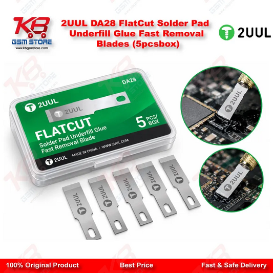2UUL DA28 FlatCut Solder Pad Underfill Glue Fast Removal Blades (5pcs/box)