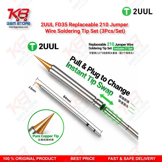 2UUL FD35 Replaceable 210 Jumper Wire Soldering Tip Set (3Pcs/Set)