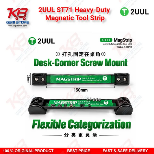 2UUL ST71 Heavy-Duty Magnetic Tool Strip for Phone Repair