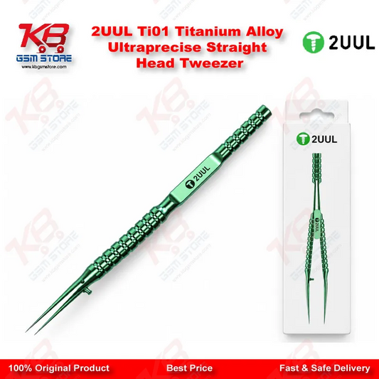 2UUL Ti01 Titanium Alloy Ultraprecise Straight Head Tweezer