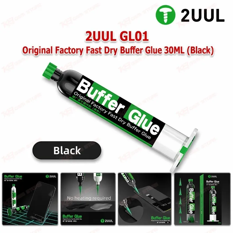 2UUL GL01 Original Factory Fast Dry Buffer Glue 30ML (Black)
