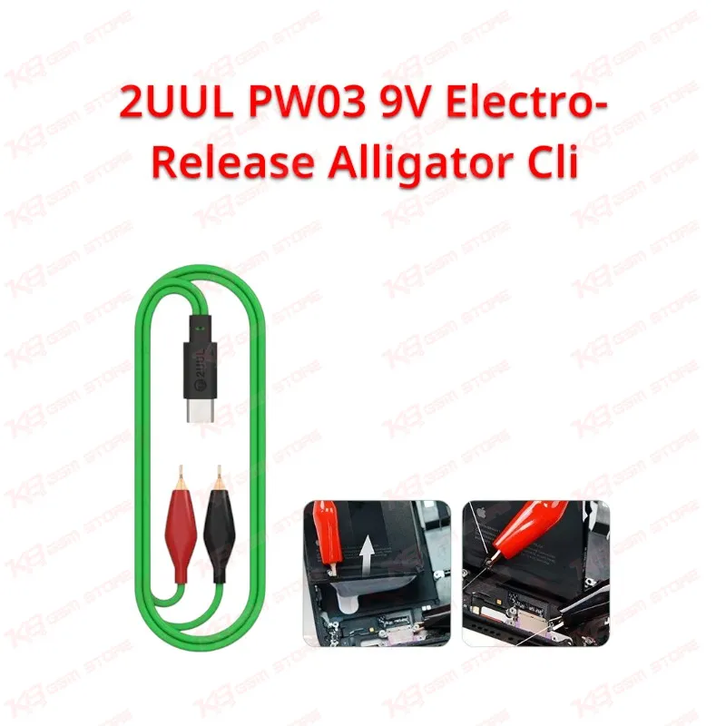 2UUL PW03 9V Electro-Release Alligator Cli