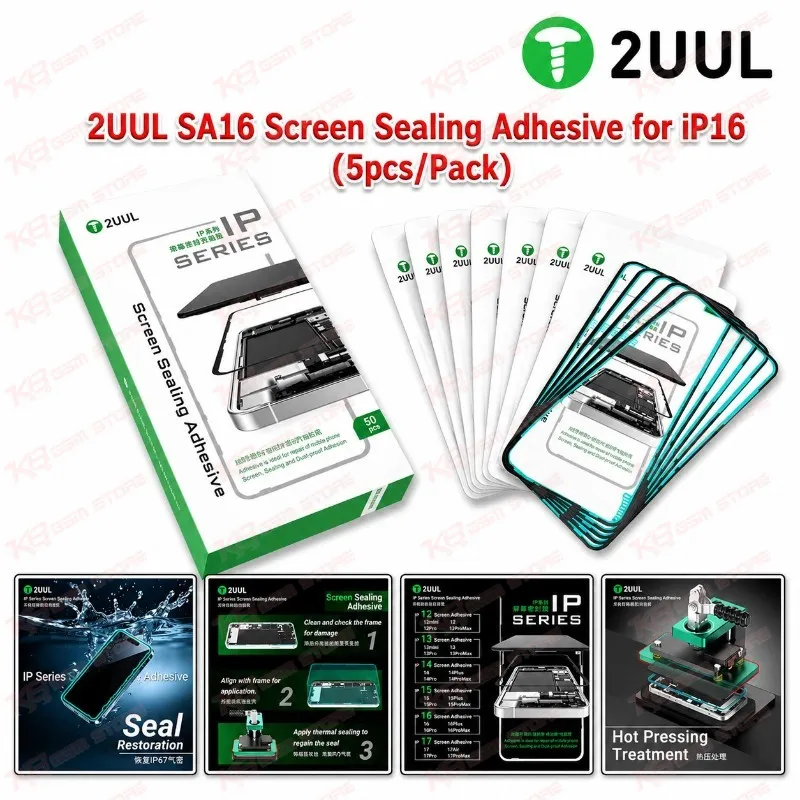 2UUL SA16 Screen Sealing Adhesive for iP16 (5pcs/Pack)