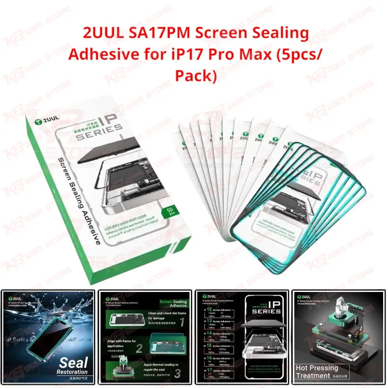 2UUL SA17PM Screen Sealing Adhesive for iP17 Pro Max (5pcs/Pack)