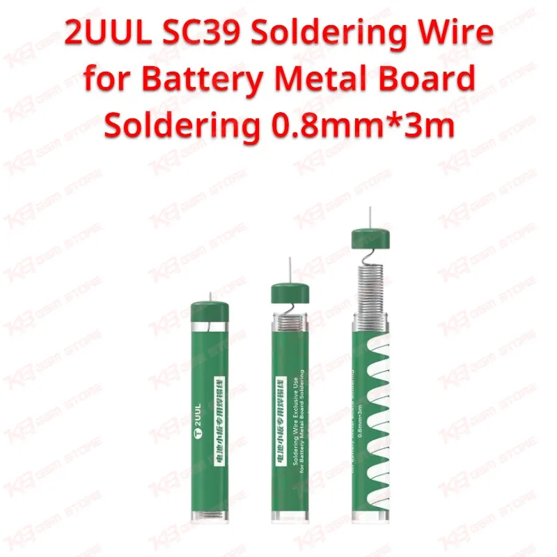 2UUL SC39 Soldering Wire for Battery Metal Board Soldering 0.8mm*3m