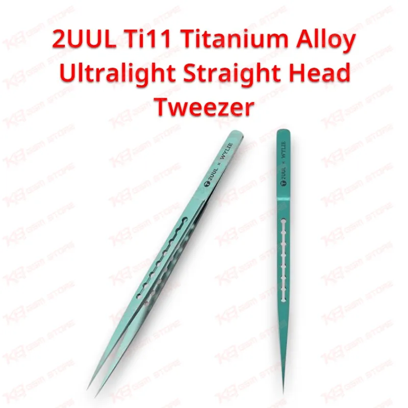 2UUL Ti11 Titanium Alloy Ultralight Straight Head Tweezer