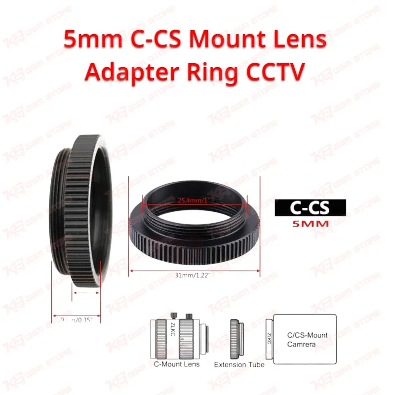 5mm C-CS Mount Lens Adapter Ring CCTV