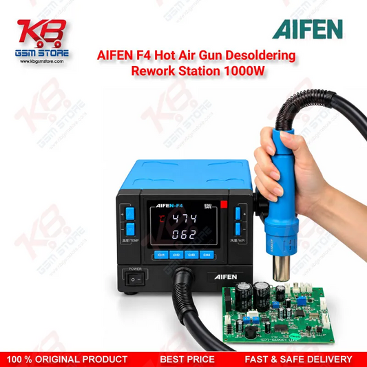 AIFEN F4 Hot Air Gun Desoldering Rework Station 1000W – Digital BGA SMD Soldering Station for Mobile Repair