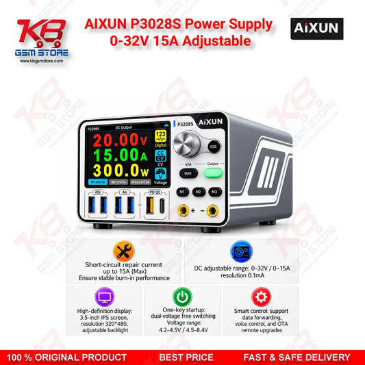 AIXUN P3208S Power Supply 0-32V 15A Adjustable