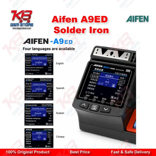 AIFEN A9ED Soldering Station – Color Screen, C115/C210/C245 Compatible