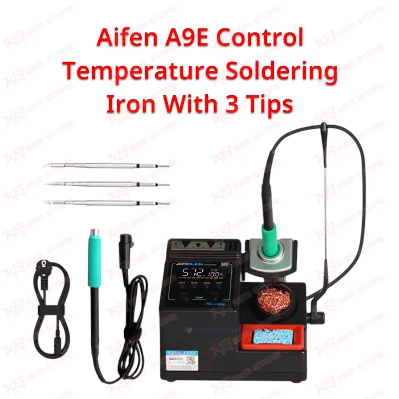 Aifen A9E Control Temperature Soldering Iron With 3 Tips