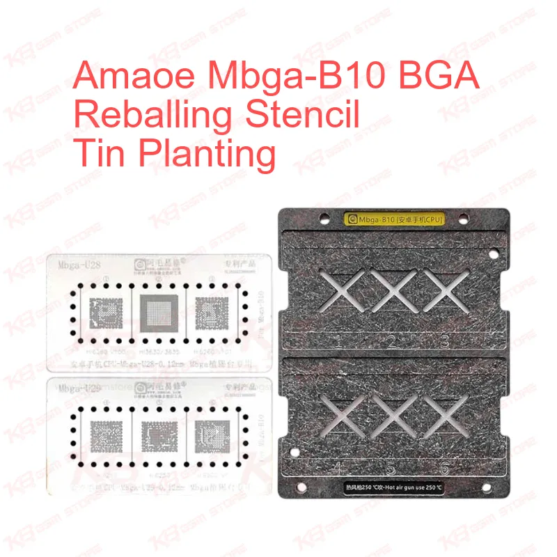 Amaoe Mbga-B10 BGA Reballing Stencil Tin Planting