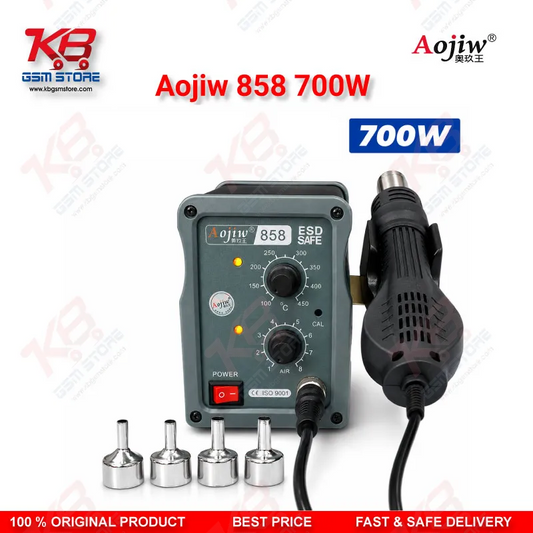 Aojiw 858 700W Hot Air Rework Station – Digital SMD BGA Desoldering Machine