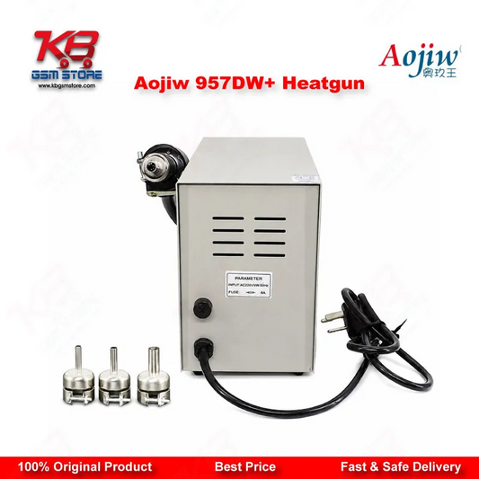 Aojiw 957DW+ Hot Air Rework Station 580W SMD BGA Heat Gun for Mobile PCB Repair