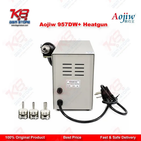 Aojiw 957DW+ Hot Air Rework Station 580W SMD BGA Heat Gun for Mobile PCB Repair