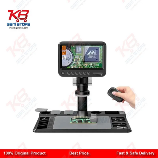 Digital Microscope 7 Inch 12MP 1600X – LCD Touch Screen PCB Inspection Microscope for Mobile Repair