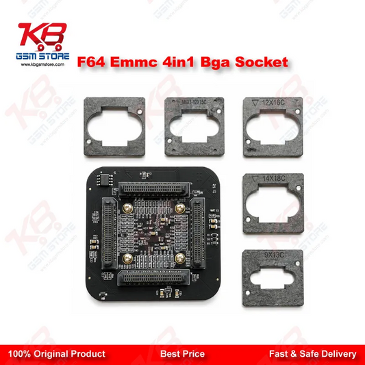 F64 EMMC 4in1 BGA Socket Adapter for Flash 64 Programmer – Chip-Off Recovery Tool