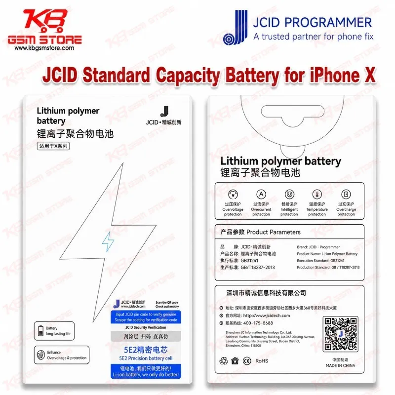 JCID Standard Capacity Battery for iPhone X