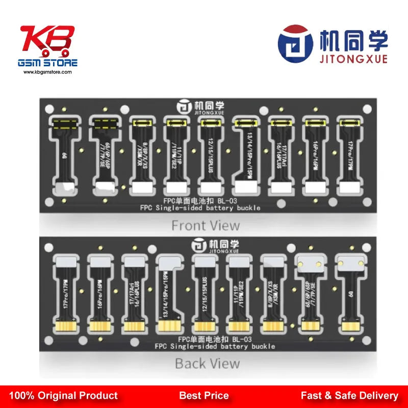 JTX BL-03 Battery FPC Connector Power Cable iPhone 6 to iPhone 17 Series — KB GSM Store Pakistan