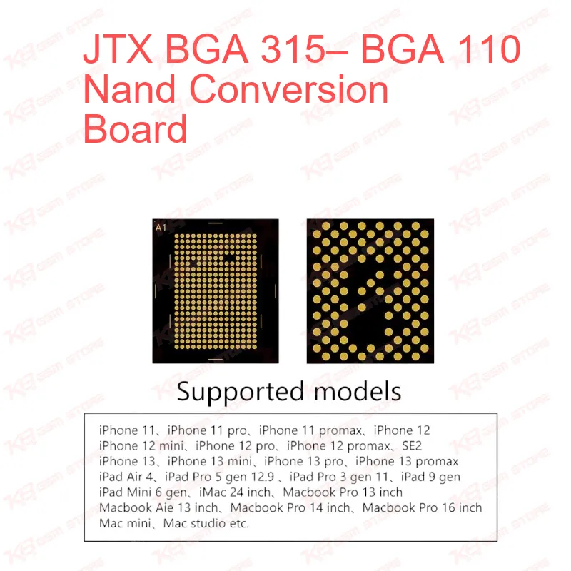 JTX BGA 315 – BGA 110 Nand Conversion Board