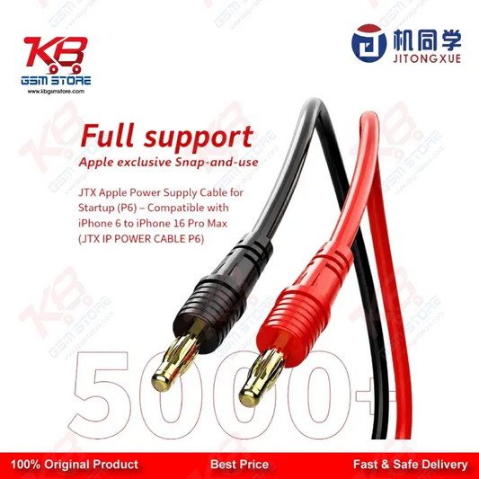 JTX P6 Apple Startup Power Boot Cable for iPhone 6 to 16 Pro Max – 8-in-1 FPC DC Power Cable