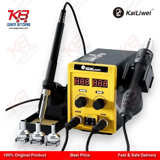 Kailiwei 8589D 2-in-1 Hot Air Gun & Soldering Iron Rework Station