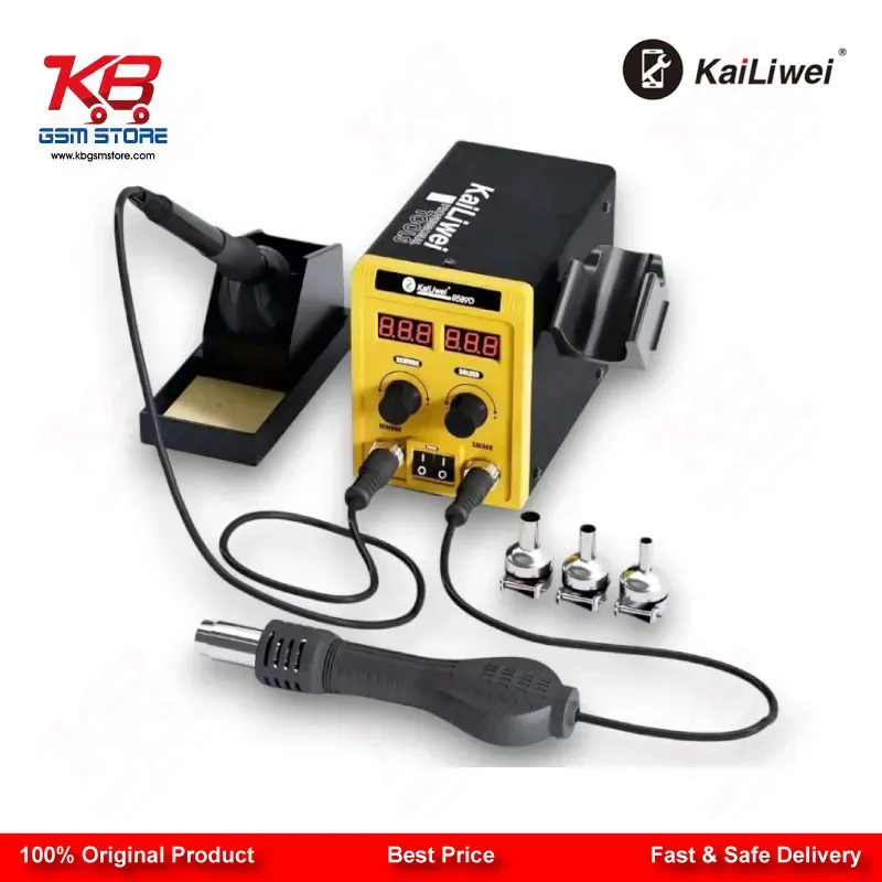 Kailiwei 8589D 2-in-1 Hot Air Gun & Soldering Iron Rework Station