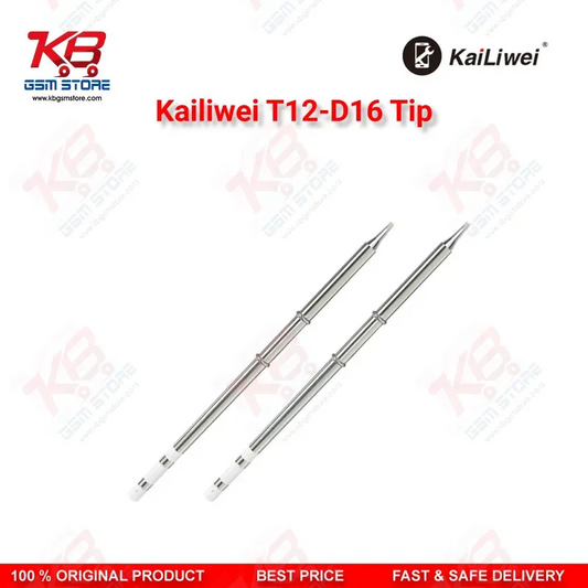 Kailiwei T12-D16 Soldering Iron Tip – 1.6mm Double-Sided Chisel Tip for T12 Soldering Stations