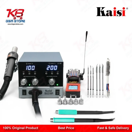 Kaisi 8624P 800W 2 in 1 Hot Air Gun & Soldering Iron Rework Station
