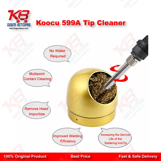 Koocu KC-599A Brass Wire Dry Tip Cleaner – No Water Soldering Iron Tip Cleaner