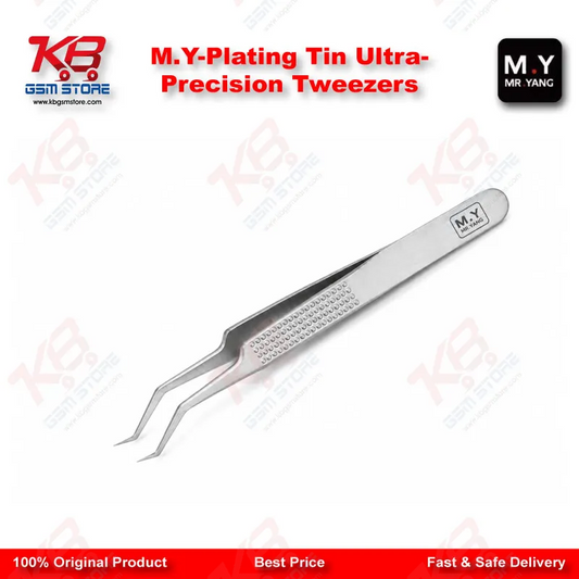 M.Y Plating Tin Ultra-Precision Tweezers – Anti-Static ESD Safe Repair Tweezers
