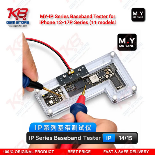 M .Y-IP Series Baseband Tester for iPhone 12-17P Series (11 models) – 11-Socket iPhone Baseband Testing Set for No Service, No IMEI & SIM Not Detected Faults