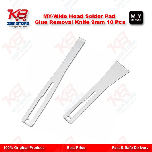 M.Y Wide Head Solder Pad Glue Removal Knife 9mm – 10 Pcs Set for CPU/IC Repair