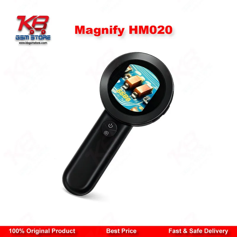Magnify HM020 Handheld Digital Microscope 100X Magnification 2-Inch IPS Screen with LED Light