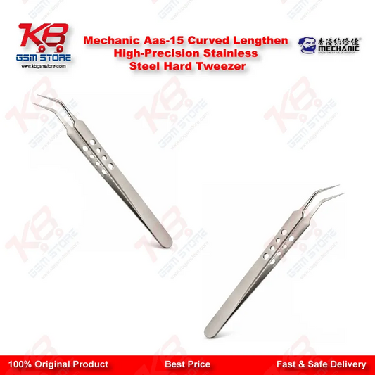 Mechanic Aas-15 Curved Lengthen High-Precision Stainless Steel Hard Tweezer