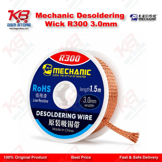 Mechanic R300 Desoldering Wick 3.0mm – Anti-Oxidation Copper Solder Wick for PCB & BGA Repair