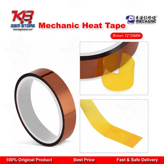 Mechanic Heat Tape Brown 12mm x 35M - Kapton Tape for Mobile Repair