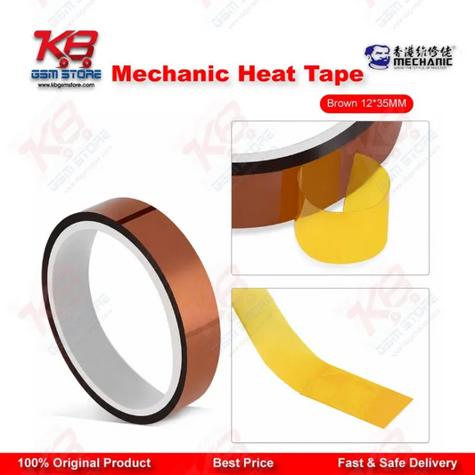 Mechanic Heat Tape Brown 12mm x 35M - Kapton Tape for Mobile Repair