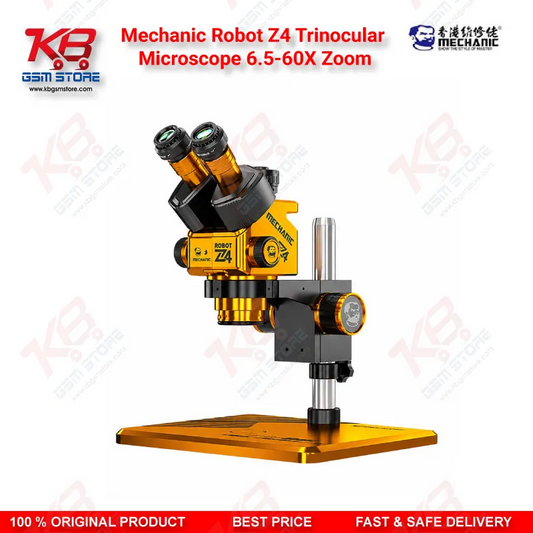 Mechanic Robot Z4 Trinocular Microscope 6.5-60X Zoom