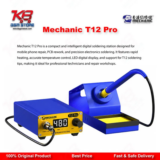Mechanic T12 Pro 72W Anti-Static Digital Soldering Station for Mobile PCB Repair