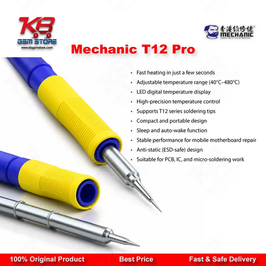 Mechanic T12 Pro 72W Anti-Static Digital Soldering Station for Mobile PCB Repair