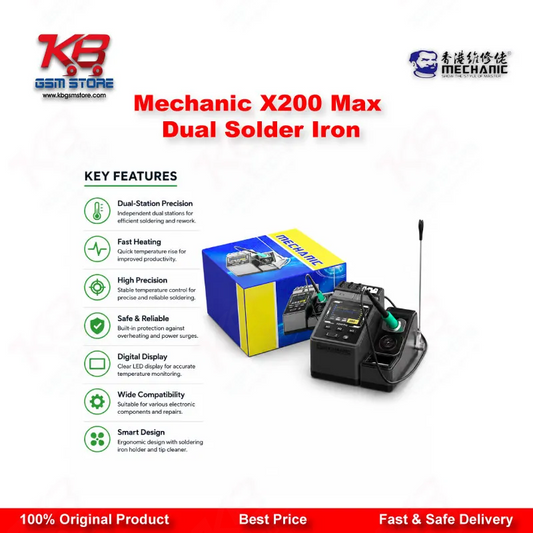 Mechanic X200 Max Dual Solder Iron – Dual-Station PWM Soldering Station