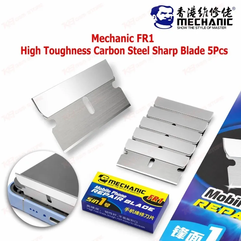 Mechanic FR1 High Toughness Carbon Steel Sharp Blade 5Pcs