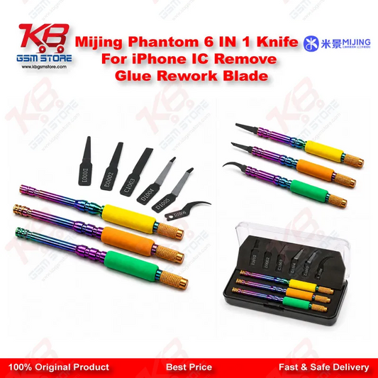 Mijing Phantom 6 IN 1 Knife For iPhone IC Remove Glue Rework Blade