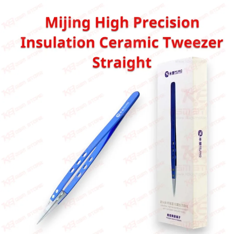 Mijing High Precision Insulation Ceramic Tweezer Straight