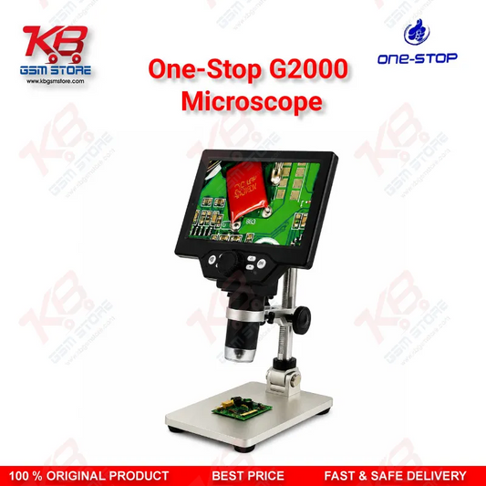 One-Stop G2000 12MP Digital Microscope 1-2000X HD LCD for Mobile PCB Repair