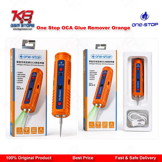 One Stop OCA Glue Remover Orange – Electric LCD Screen Degumming Tool with Needles