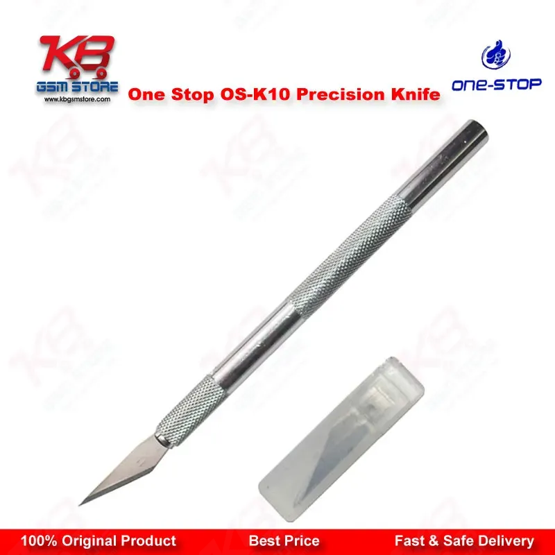 One Stop OS-K10 Precision Knife – Aluminium Handle with Stainless Steel Blade (5 Pcs)