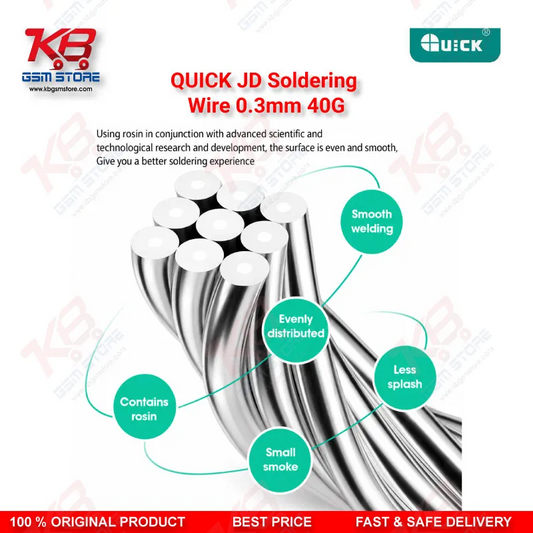 QUICK JD Soldering Wire 0.3mm 40G – Fine Solder Wire for Mobile PCB Repair