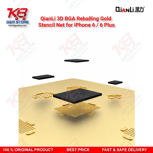 QianLi 3D BGA Reballing Gold Stencil Net for iPhone 6 / 6 Plus